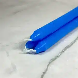 Bougie teintée Bleu - Lot x3