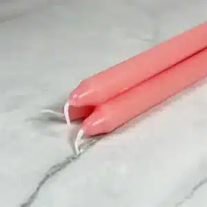 Bougie teintée Rose - Lot x3